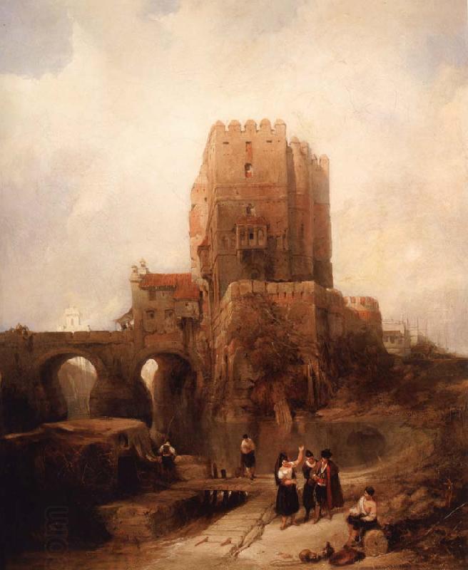 David Roberts Doorish Tower on the Bridge at Cordoba oil painting picture